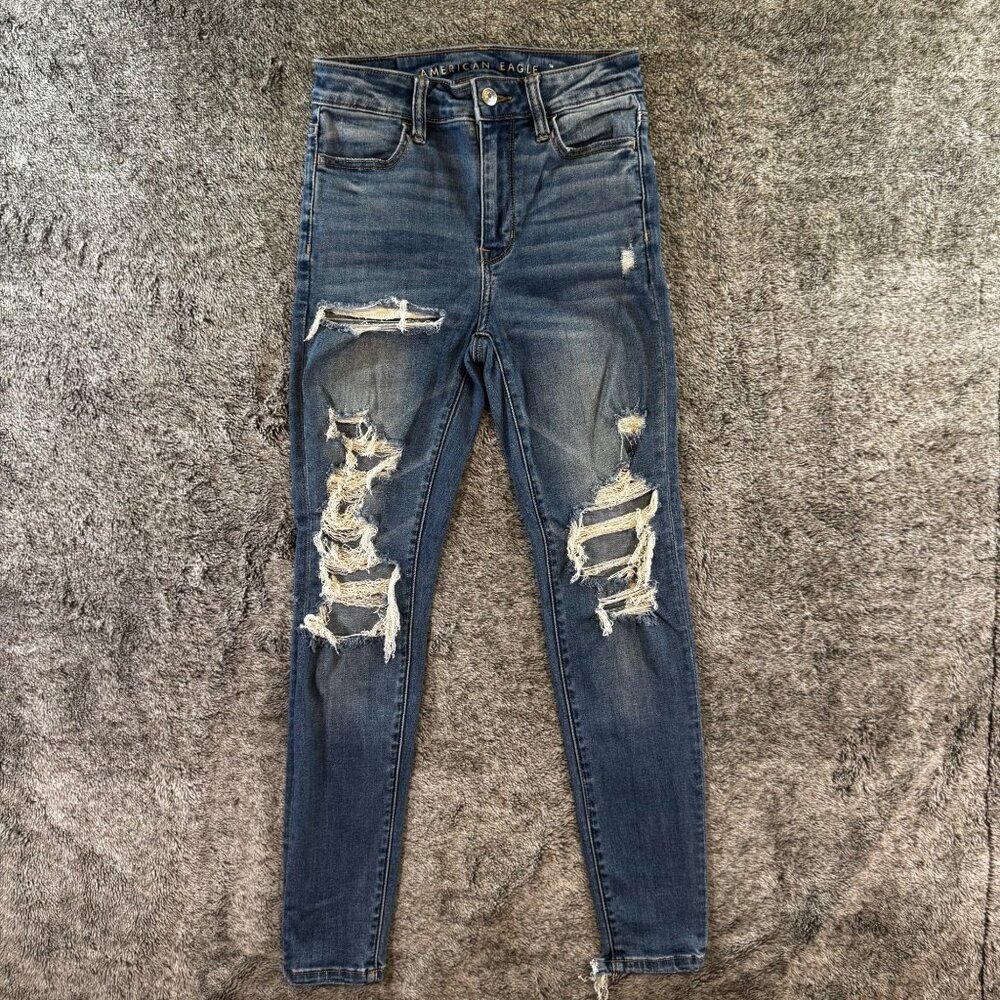 American Eagle Super Hi-Rise Jegging Sz 0 Short